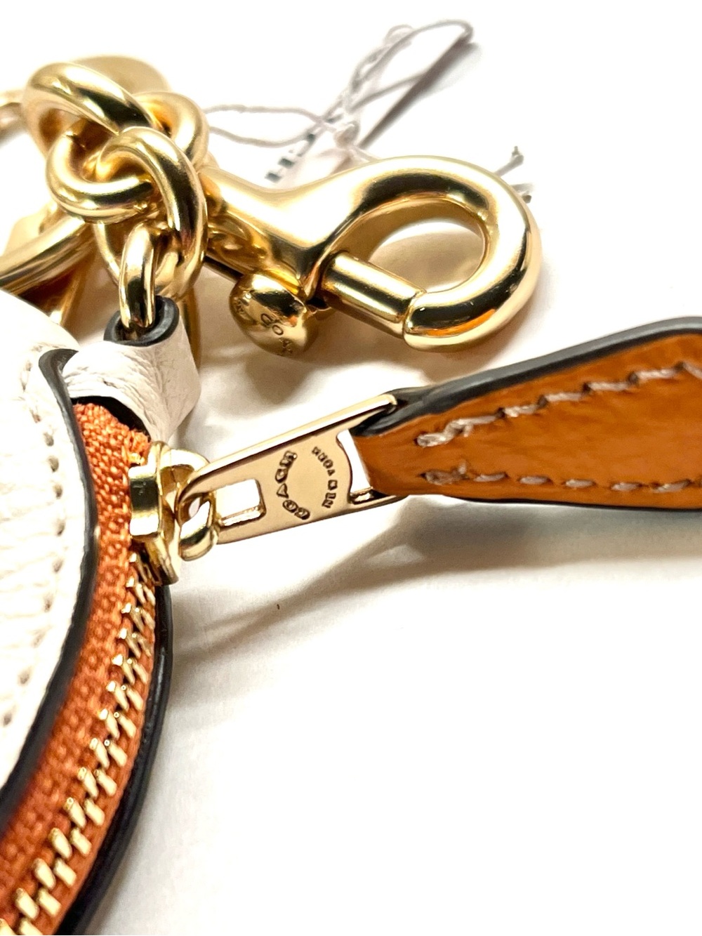 Coach Round Coin Pouch Key Fob Bag Charm NWT - Picture 4 of 7